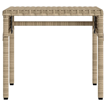 Tumbona Con Capota Y Mesa Ratán Sintético Beige / Vetonek_5