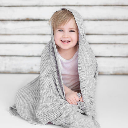 Manta De Bebe Natual Bambú Grey