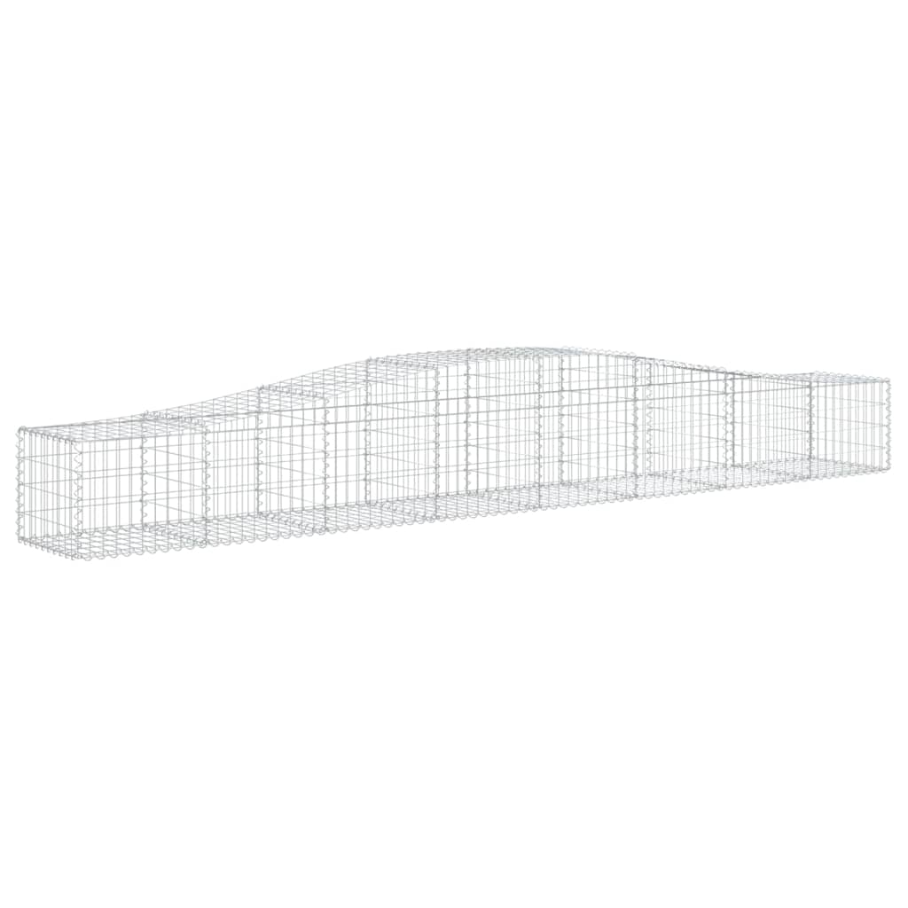 Cestas De Gaviones 2 Uds Forma De Arco Hierro 400x50x40/60 Cm_2