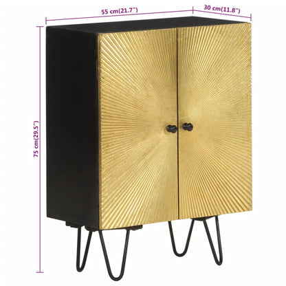 Aparador De Madera Maciza De Mango 55x30x75 Cm_5