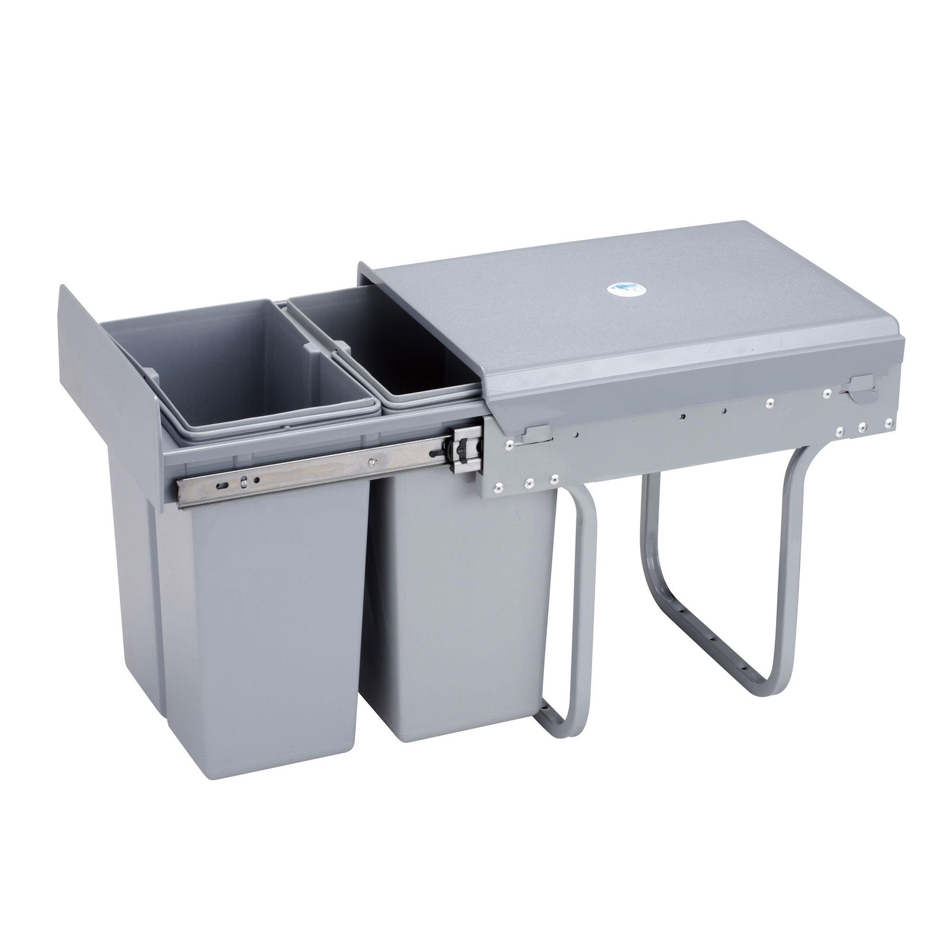 Cubo De Reciclaje 2x10l Bajo Fregadero, Extracción Manual Y Tapa_0