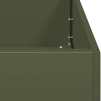 Jardinera De Acero Laminado En Frío Verde Oliva 280x40x40 Cm_5