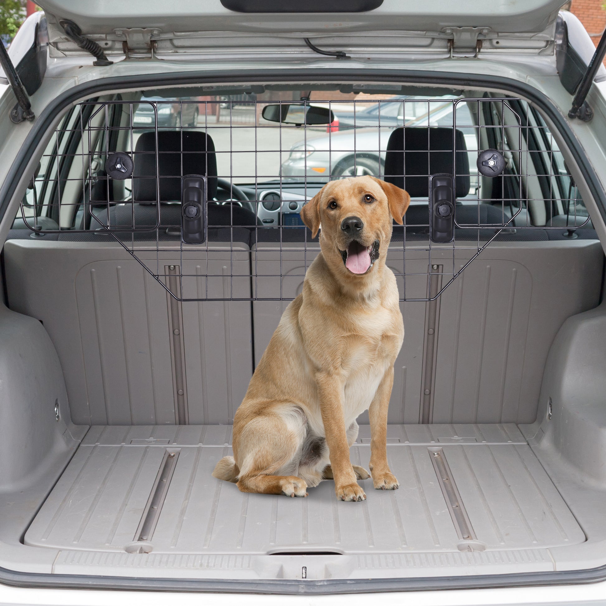 Pawhut Rejilla Separador Perro Coche Extensible Reja De Seguridad Barrera_1