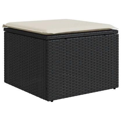 Set Sofás Jardín Y Cojines 8 Pzas Ratán Sintético Acacia Negro / Vetonek_4