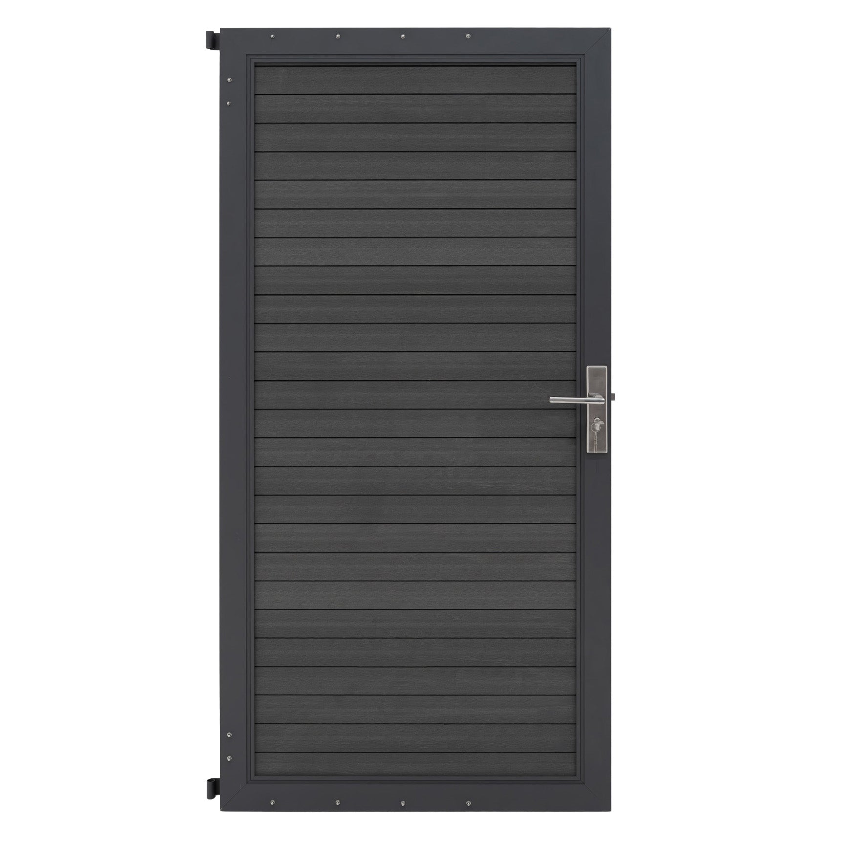 Puerta Para Vallas Para Exteriores De Wpc Y Aluminio | Gris_0
