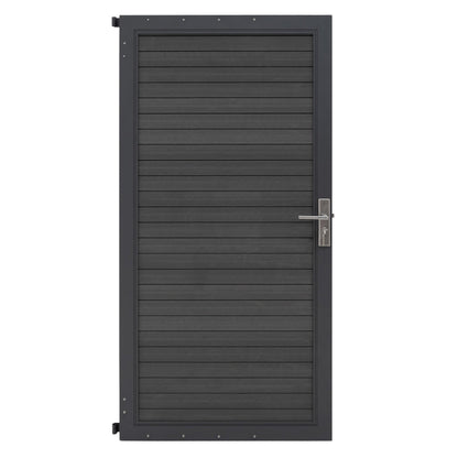 Puerta Para Vallas Para Exteriores De Wpc Y Aluminio | Gris_0