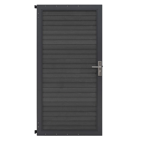 Puerta Para Vallas Para Exteriores De Wpc Y Aluminio | Gris_0