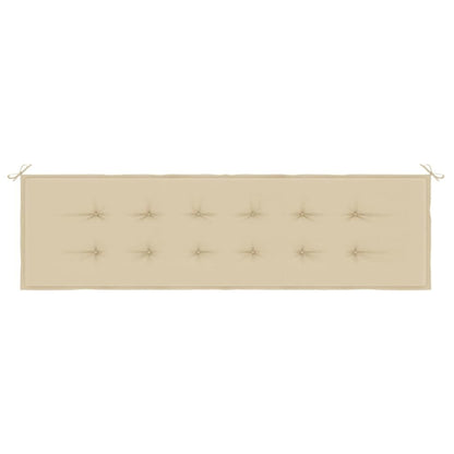 Vidaxl Cojín De Banco De Jardín Tela Oxford Beige 180x50x3 Cm_3