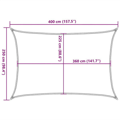 Vidaxl Toldo De Vela Rojo Hdpe 160 G/m² 2,5x4 M_2