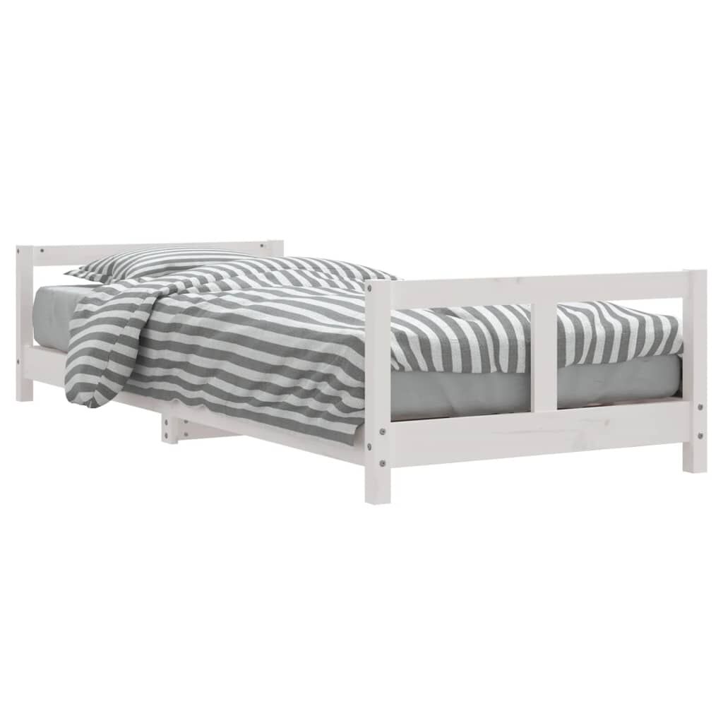 Vidaxl Estructura De Cama Para Niños Madera De Pino Blanco 80x200 Cm_0
