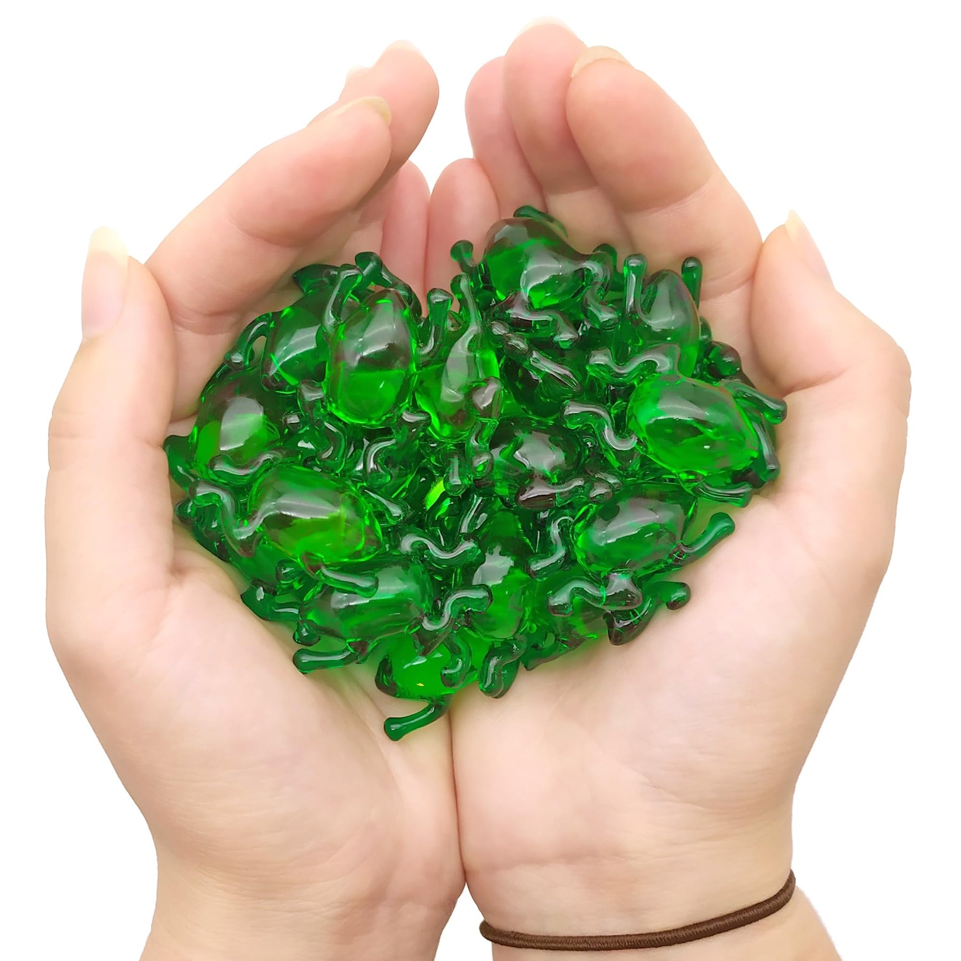 Pack 40 Perlas De Baño Aromatizada En Forma De Rana - Con Aceite De Soja - Hidratante Y Aromática - Aroma Manzana_1