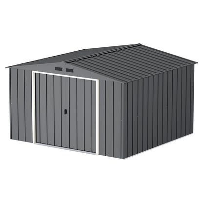 Caseta Jardín Eco Jávea 10×10 Metal Gris Antracita_0
