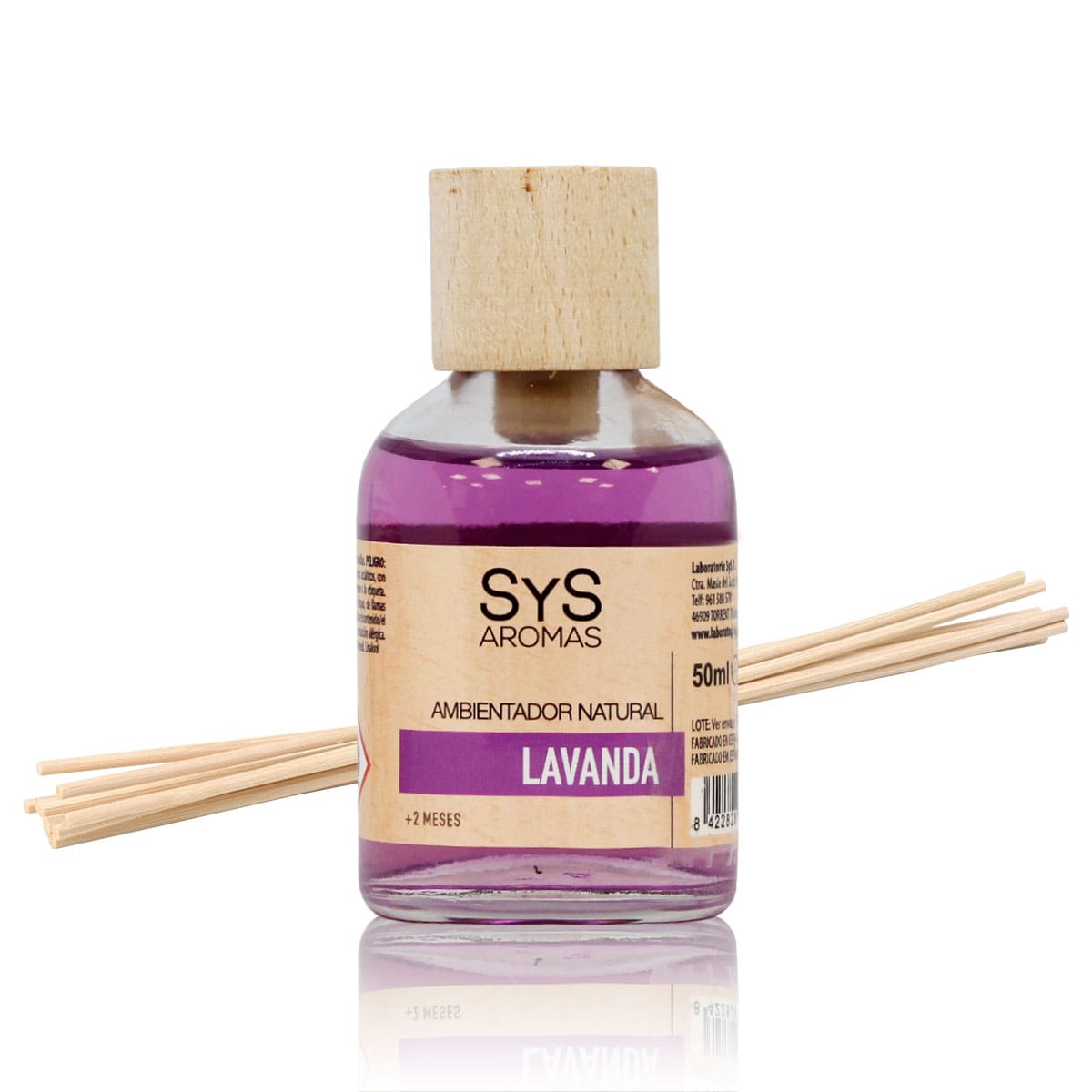 Ambientador Mikado Lavanda SYS Aromas 50 ml | Aroma Floral y Agreste | Relajante_0
