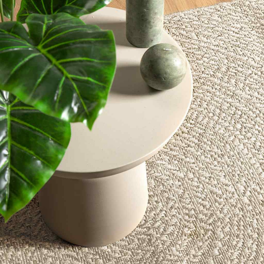 Vidaxl Alfombra Zizur Apariencia Yute Interior Exterior Crema_1