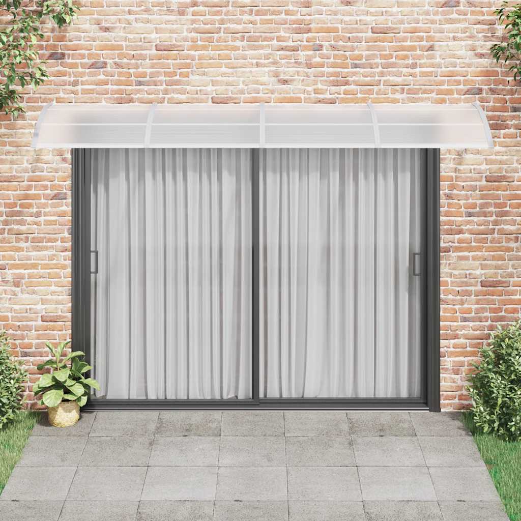 Marquesina Para Puerta Gris 350x100 Cm Policarbonato_2