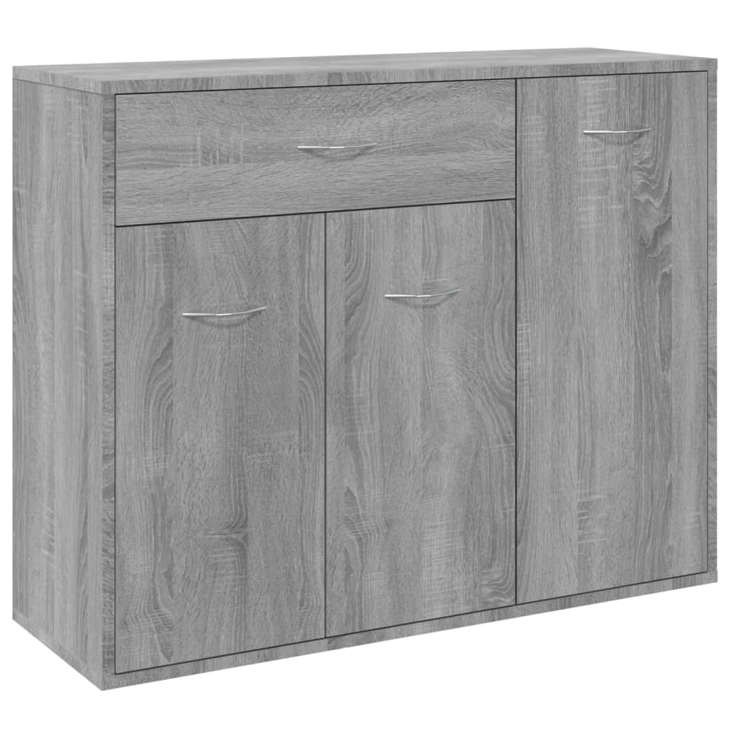 Aparador De Madera Contrachapada Gris Sonoma 88x30x70 Cm / Vetonek_4