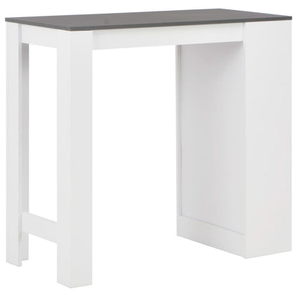 Mesa Alta De Cocina Con Estantería Blanca 110x50x103 Cm_1