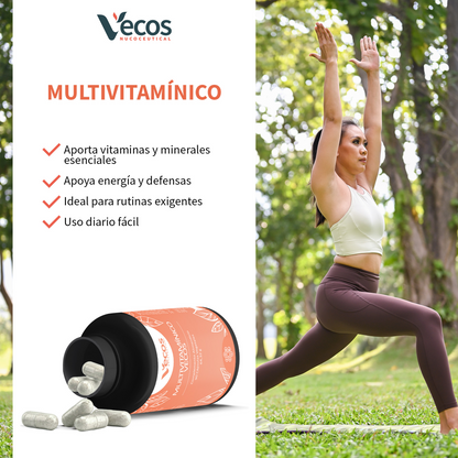 Multivitamínico Vecos 90 Cápsulas | Energía Diaria Y Sistema Inmunitario | 13 Vitaminas Y 11 Minerales_3