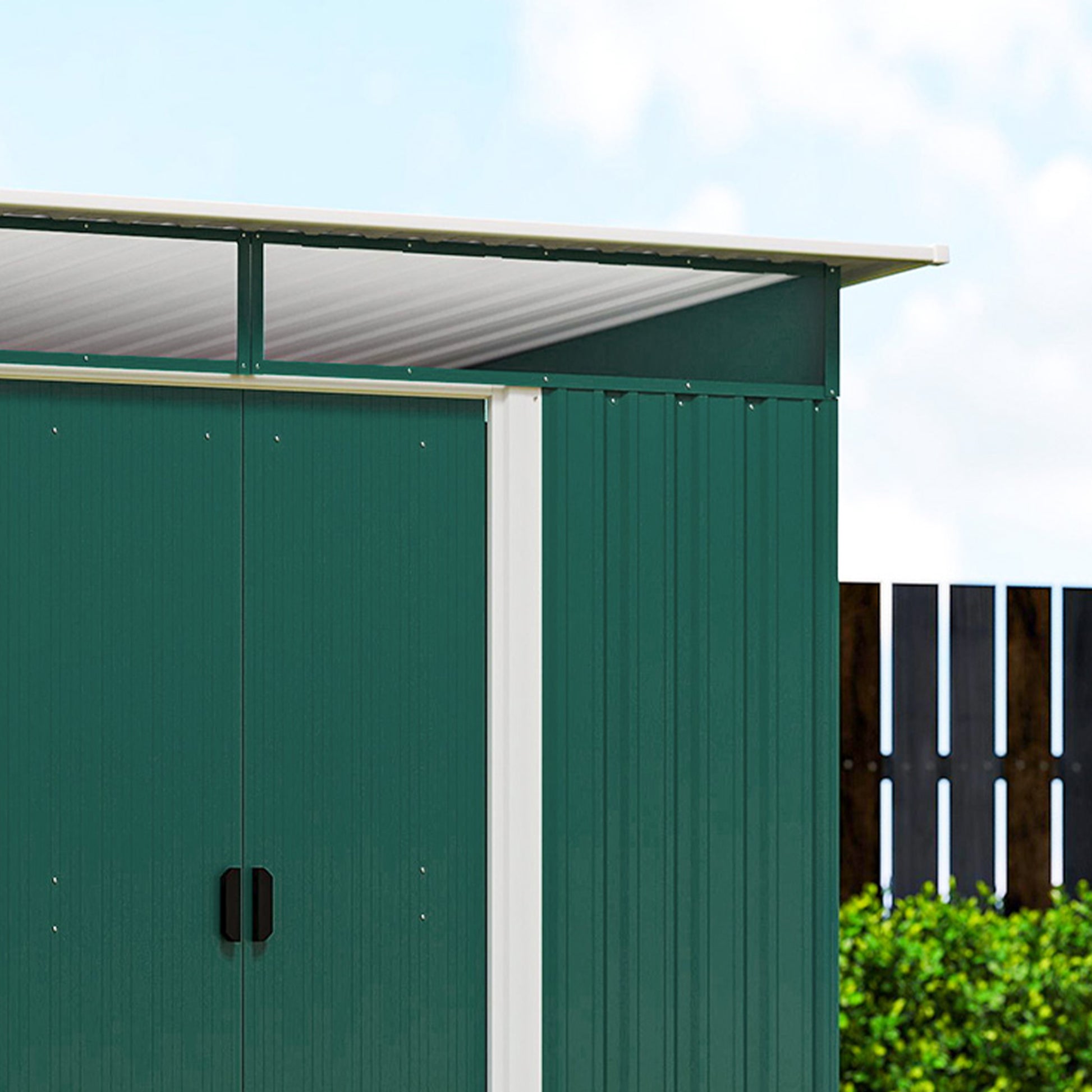 Outsunny Cobertizo De Jardín Exterior 4,5 M² 260x194x200 Cm Con 2 Puertas_4