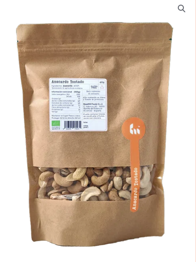 Anacardos Tostados Eco (bolsa Kraft 400g)._0