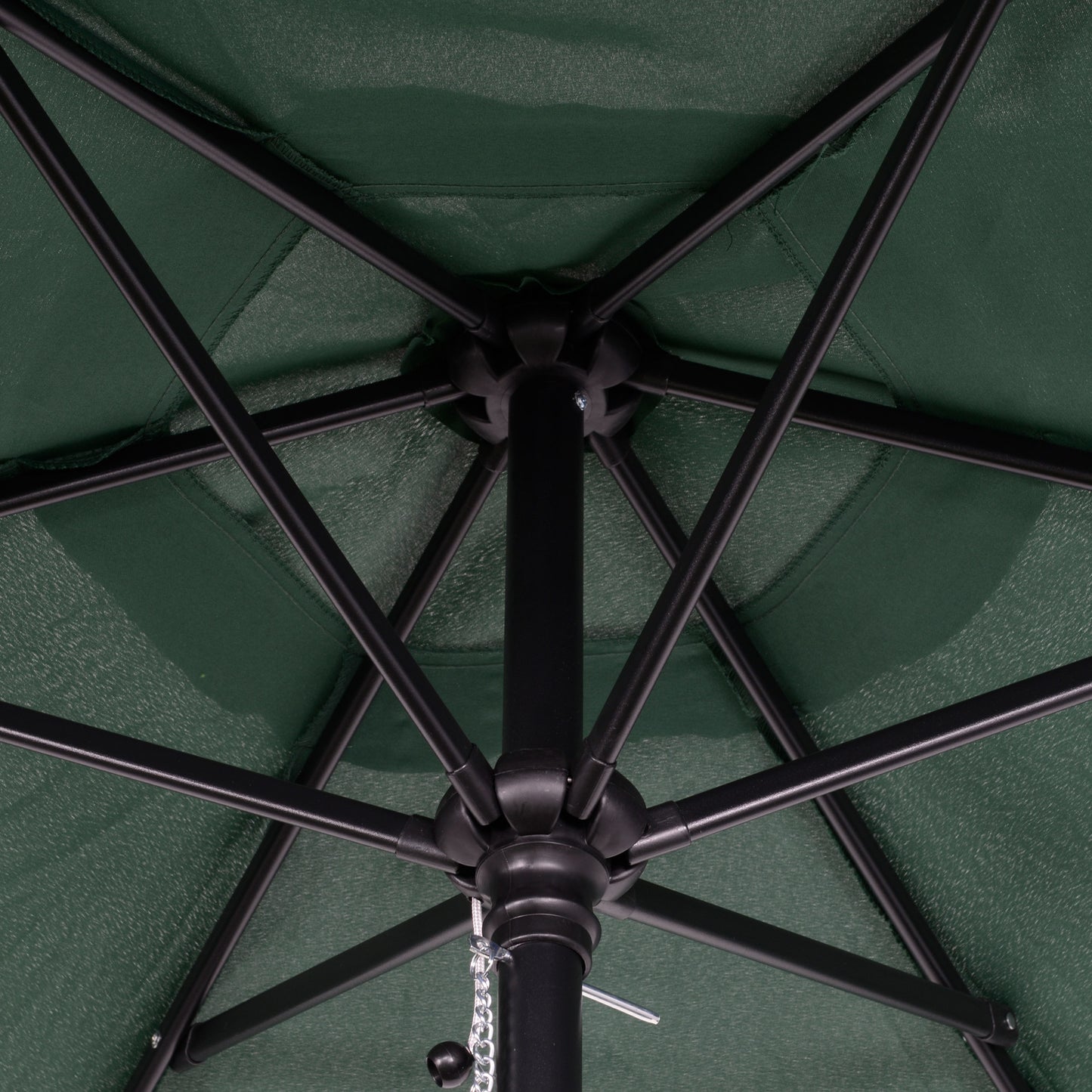 Outsunny Sombrilla Jardín Ø2x2 M Parasol De Aluminio Con Poste Desmontable Verde_3