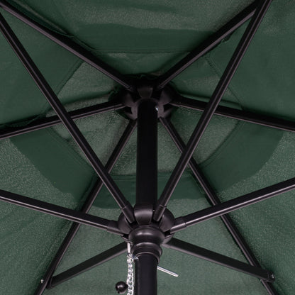 Outsunny Sombrilla Jardín Ø2x2 M Parasol De Aluminio Con Poste Desmontable Verde_3
