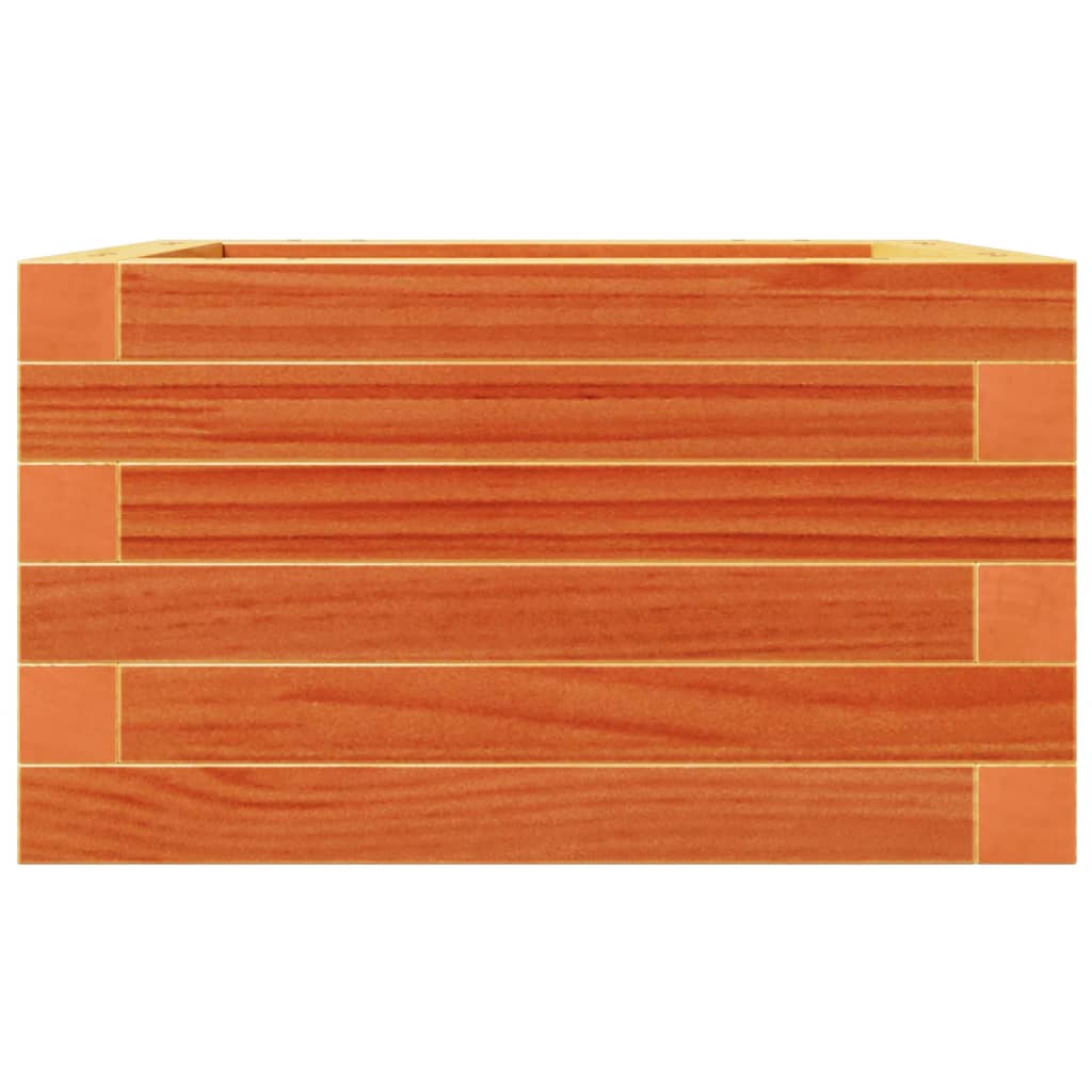 Jardinera De Madera Maciza De Pino Marrón Cera 40x40x23 Cm_4