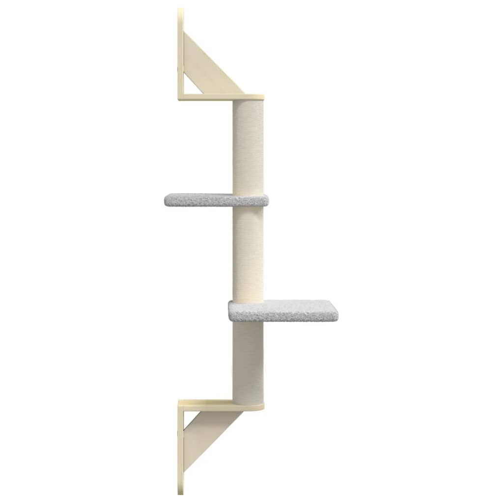 Vidaxl Árbol Rascador Para Gatos De Pared Gris Claro 108 Cm_4