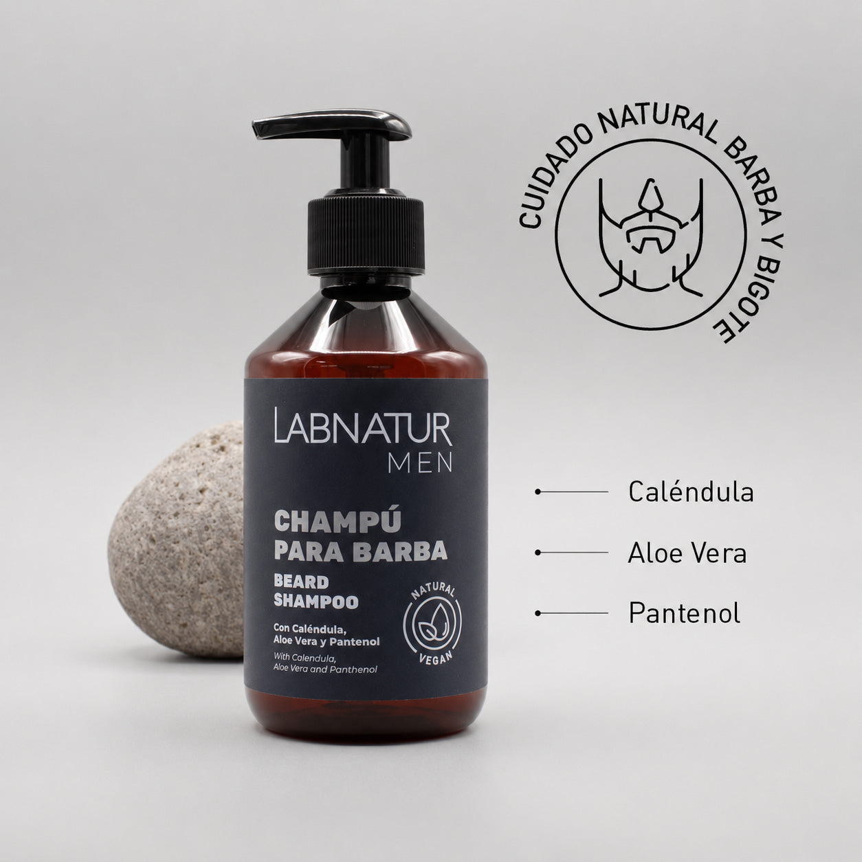 Champú Barba Y Bigote Labnatur | Limpieza Y Cuidado Facial Masculino | Suavidad Y Frescor | Uso Diario | 100 Ml_2