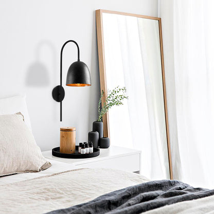 Aplique De Pared, Metal , Negro, 16x24x57, Casquillo E 27 Max 40 W_1
