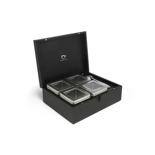 Teabox Bredemeijer Negro Con 4 Latas De Te Y Cuchara De Te 184005_0