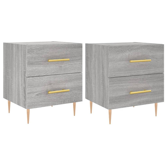 Mesitas Noche 2 Uds Madera Ingeniería Gris Sonoma 40x35x47,5 Cm_0