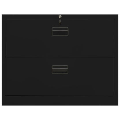 Armario Archivador De Acero Negro 90x46x72,5 Cm_1