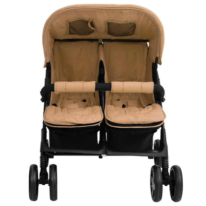 Vidaxl Carrito Para Gemelos De Acero Gris Taupé_1