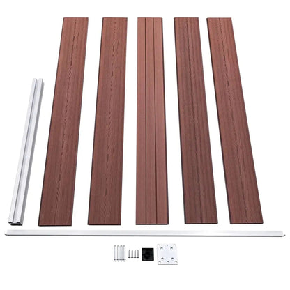 Valla De Jardín De Wpc Marrón 175x105 Cm / Vetonek_5
