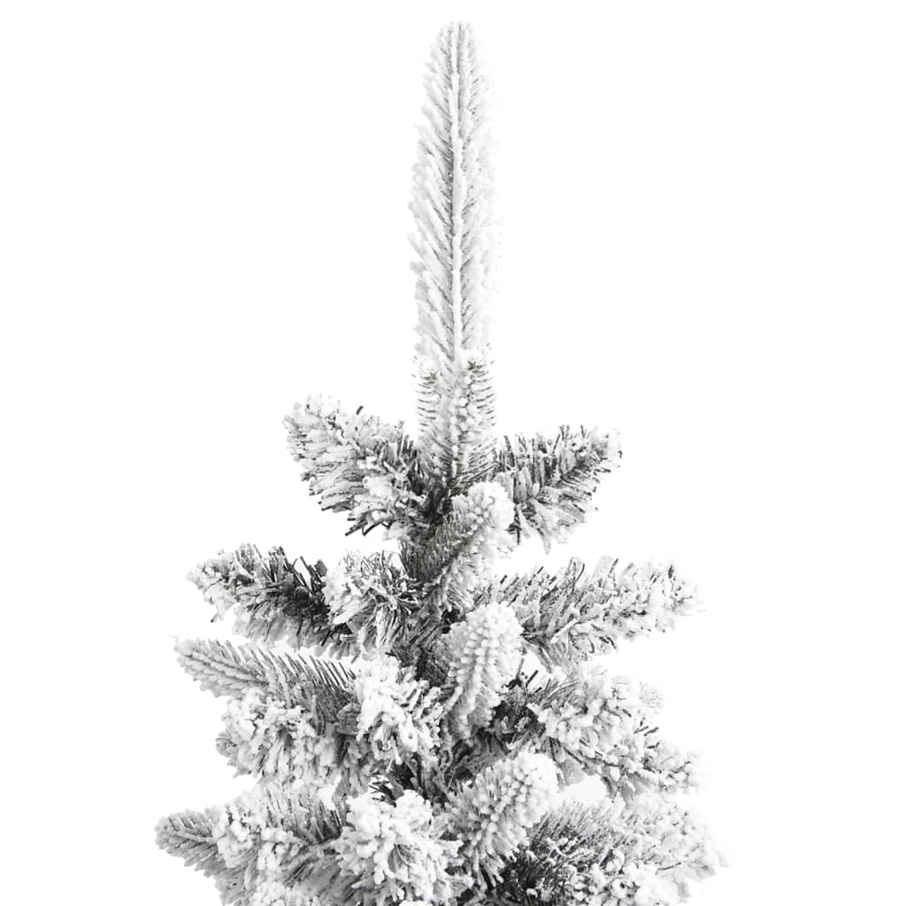 Vidaxl Árbol De Navidad Artificial Estrecho Con Nieve Pvc Y Pe 150 Cm_3