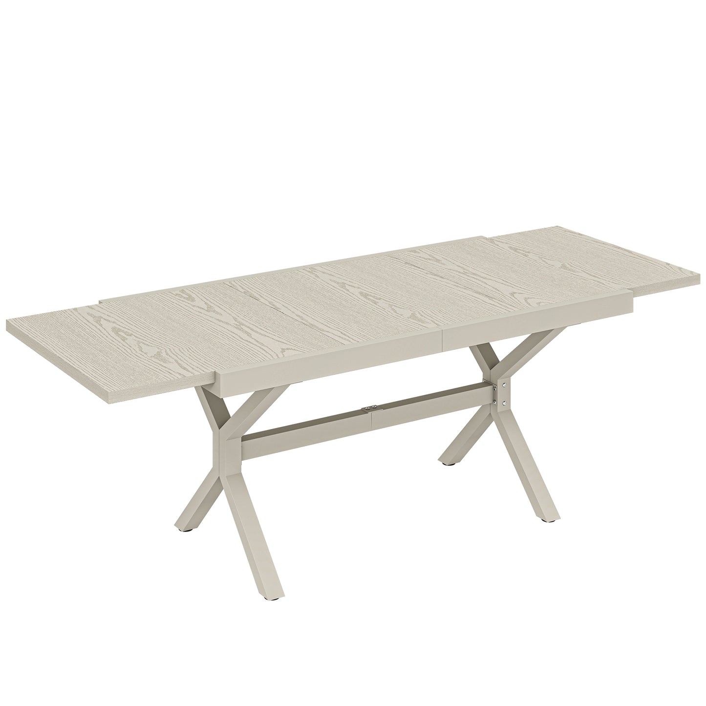 Outsunny Mesa De Jardín Exterior Extensible 154/214x85 Cm De Aluminio Acero Gris_0