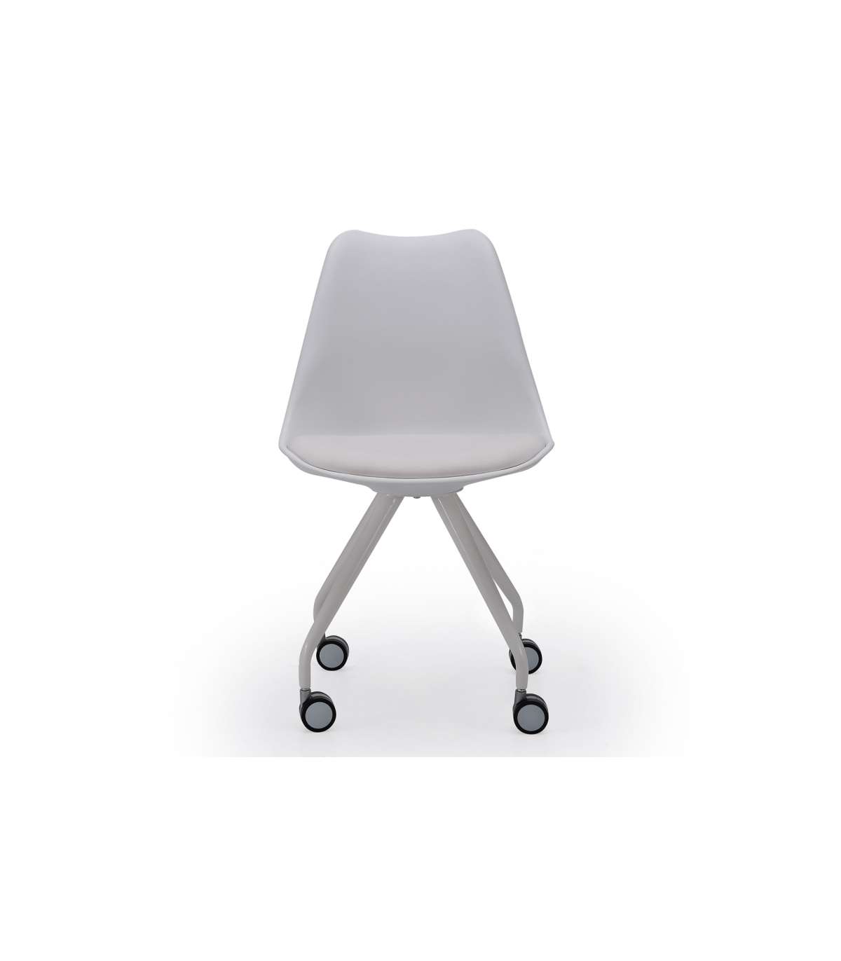 Pack De 2 Sillas De Oficina Elevable Rania Acabado Blanco, 48.5cm(ancho ) 82cm(altura) 52c_1