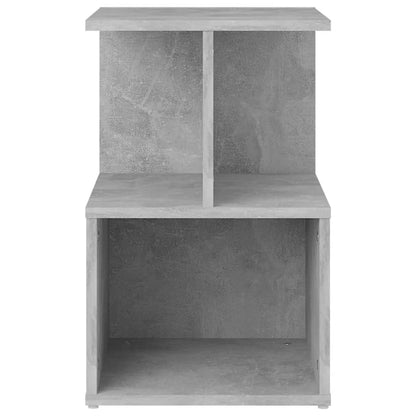 Mesita De Noche Madera De Ingeniería Gris Hormigón 35x35x55 Cm_2