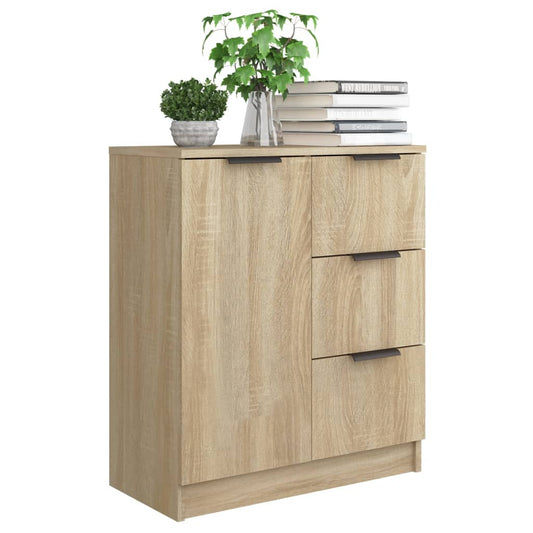 Aparador De Madera Contrachapada Color Roble Sonoma 60x30x70 Cm / Vetonek_0