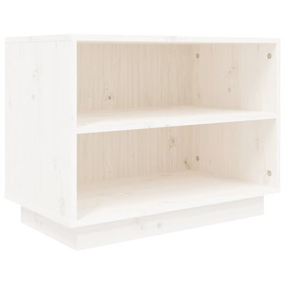 Armario Zapatero De Madera Maciza De Pino Blanco 60x34x45 Cm / Vetonek_5