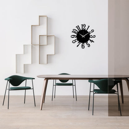 Reloj De Pared Circular Metal Con Números_2