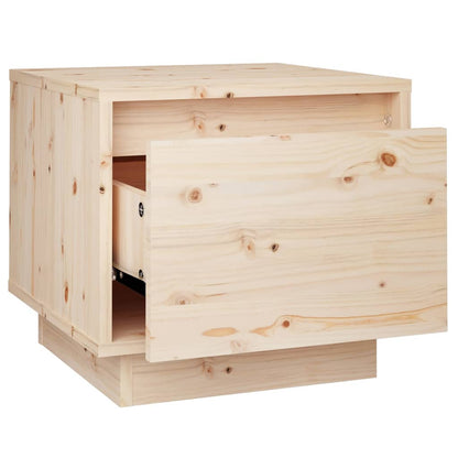 Mesita De Noche Madera Maciza De Pino 35x34x32 Cm_3