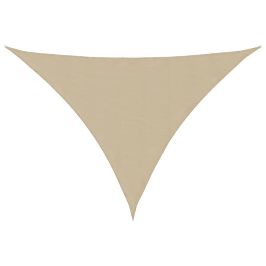 Vidaxl Toldo De Vela Triangular Tela Oxford Beige 4x5x6,4 M_0