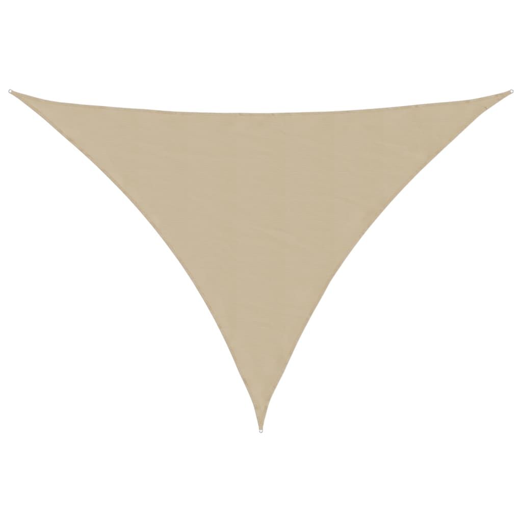 Vidaxl Toldo De Vela Triangular Tela Oxford Beige 3x4x5 M_0
