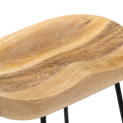 Taburetes De Cocina Gavin 2 Unidades Madera Maciza De Mango_4