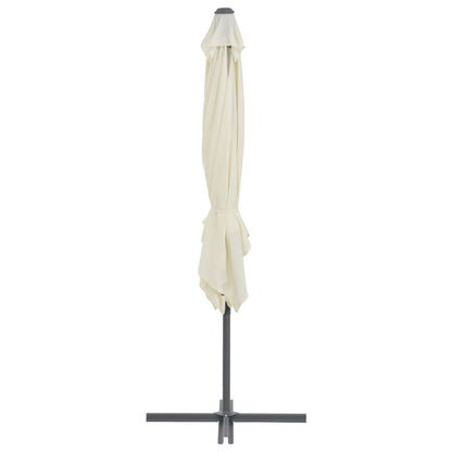 Vidaxl Sombrilla De Jardín Voladiza Con Palo De Acero Arena 250x250 Cm_4
