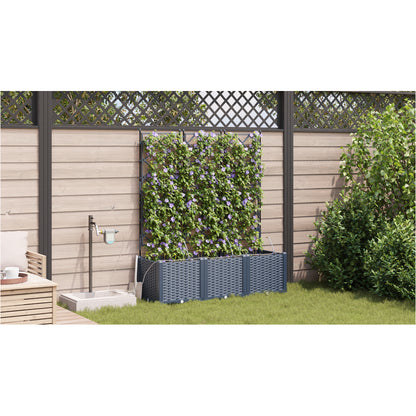 Vidaxl Jardineras Gris 120 X 40 X 142 Cm Acero_3