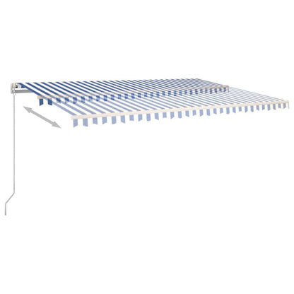 Toldo Retráctil Manual Azul Y Blanco 500x350 Cm_5