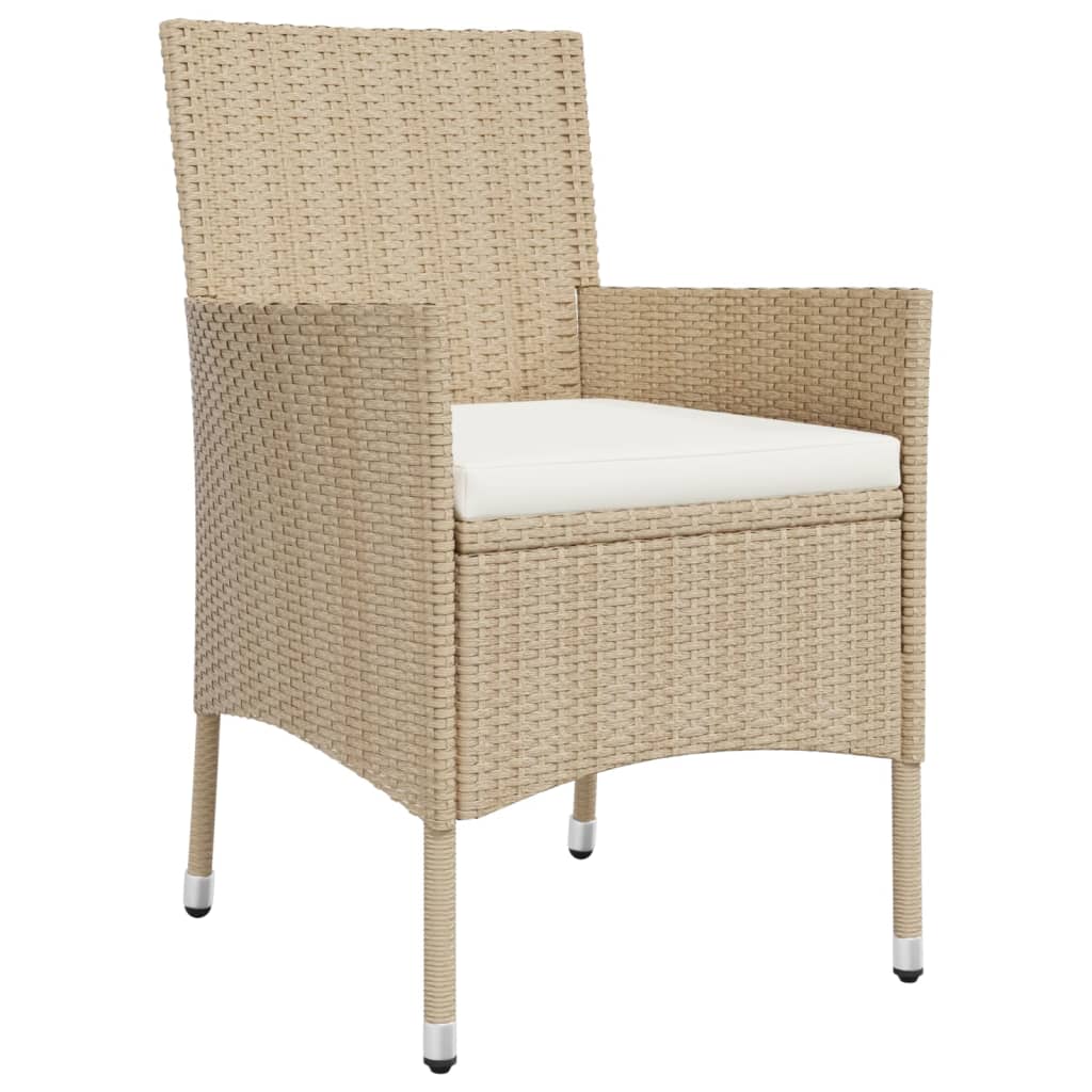Vidaxl Set Comedor De Jardín 11 Pzas Con Cojines Ratán Sintético Beige_3